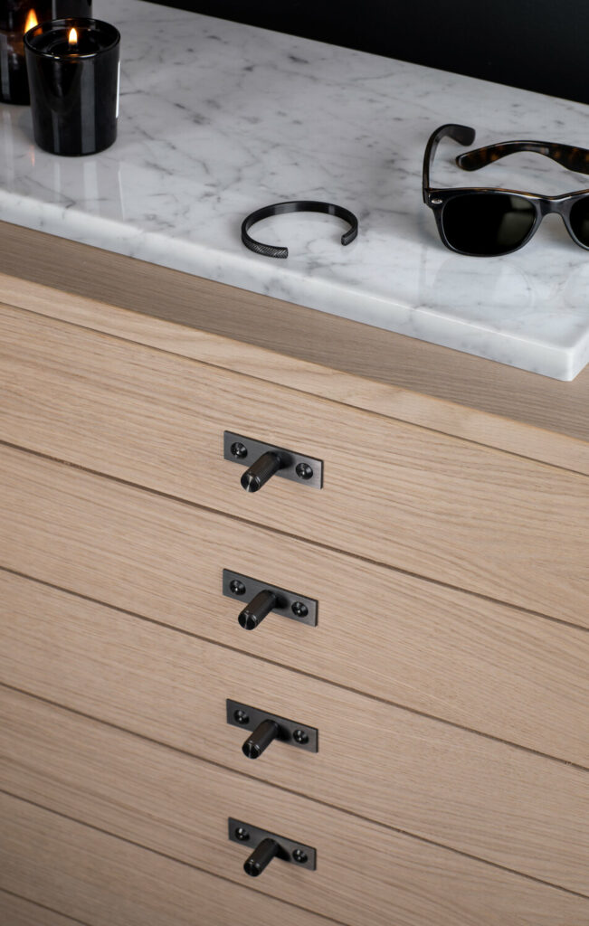 10. Furniture_Knob_Plate_Gun-Metal_Linear_Lifestyles