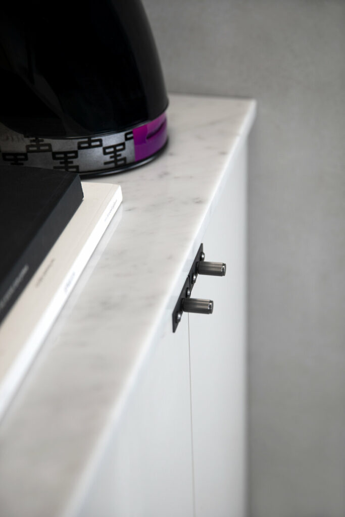 12. Furniture_Knob_Plate_Gun-Metal_Linear_Lifestyles