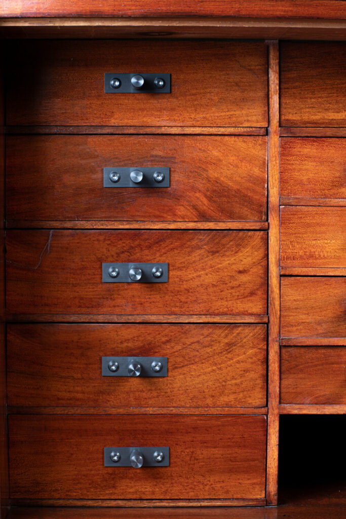 7. Furniture_Knob_Plate_Gun-Metal_Linear_Lifestyles