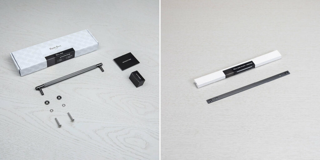 B+P-Pull-Bar-Linear-Unboxing-Medium-Gun Metal-Plate