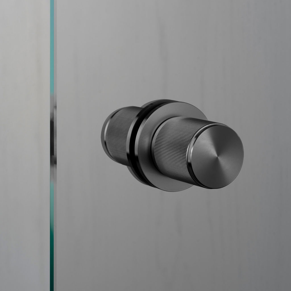 Door-knob_Fixed_Linear_Double-sided_Glass_Gun_Metal_A1_Web