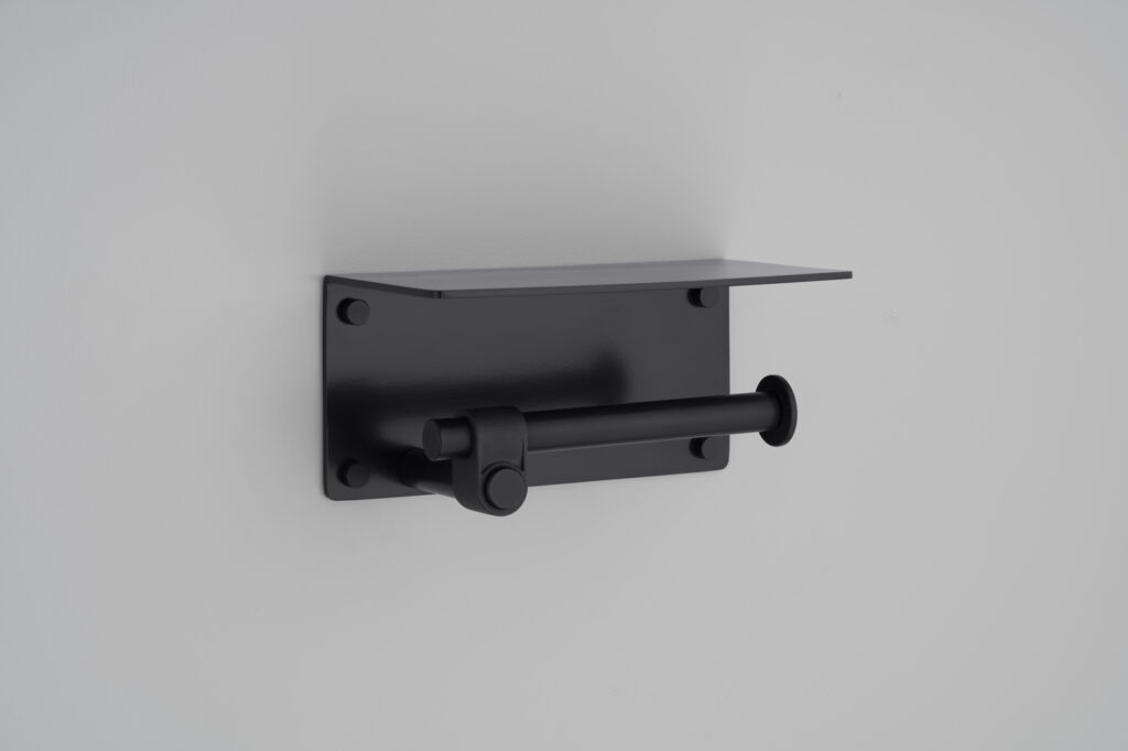 BP_Cast_Toilet_Roll_Holder_Shelf_Black_A1