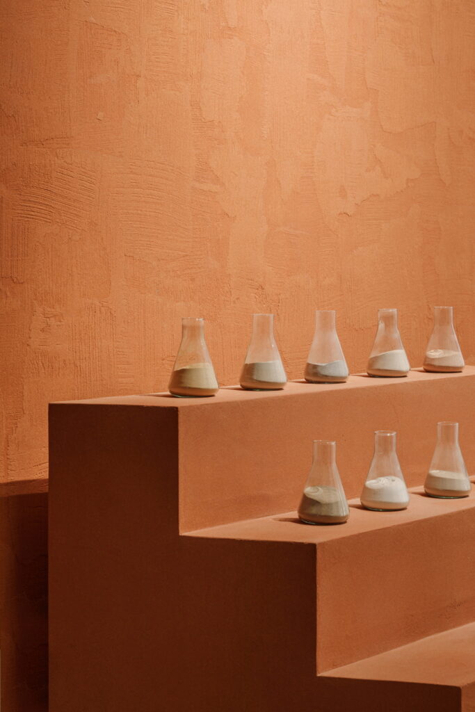 Art & clay finishes for the new MATTEOBRIONI flagship store in the CIMEN centre of Shanghai designed by UD Studio