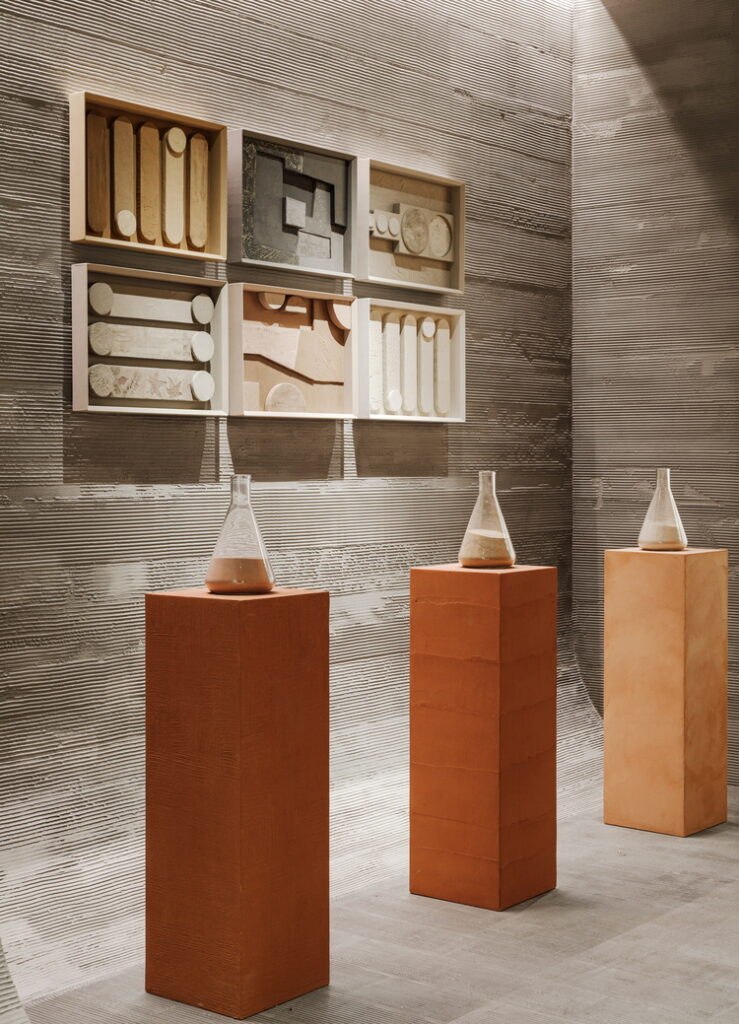 Art & clay finishes for the new MATTEOBRIONI flagship store in the CIMEN centre of Shanghai designed by UD Studio